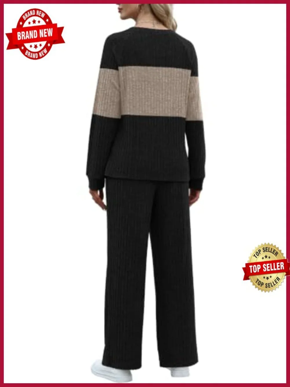 2 Piece Lounge Set Women Button Track Suit Wide Leg Pants